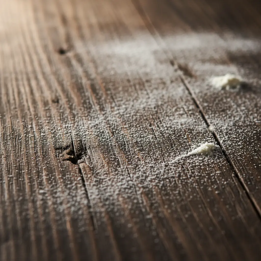 Flour dusting dark texture